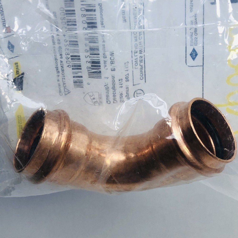 APOLLO PRESS 807 - 1½" 10075080 PUSH FITTING COPPER ELBOW 90°