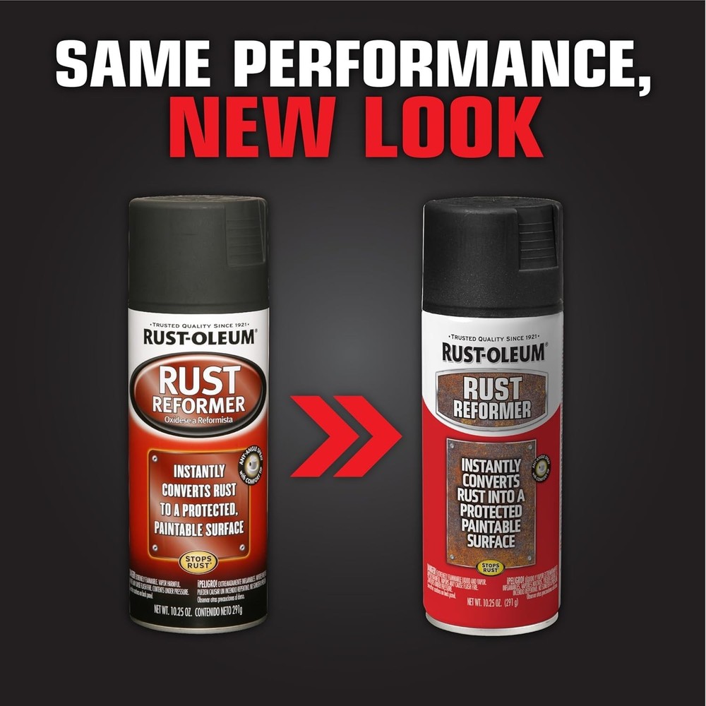 Rust Reformer Spray Paint 6 Pack 10.25oz Black Stops Rust Coating