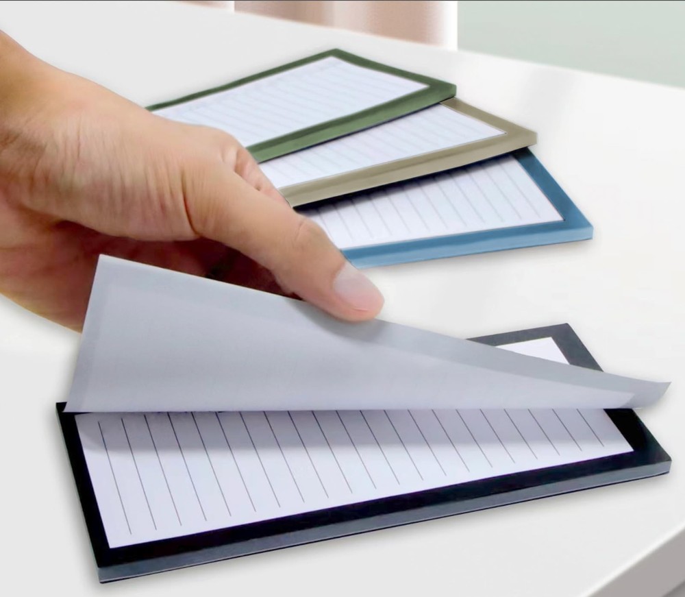 FLIPPED 4 Pack Magnetic Notepads for Refrigerator, Notepad Grocery List Large...