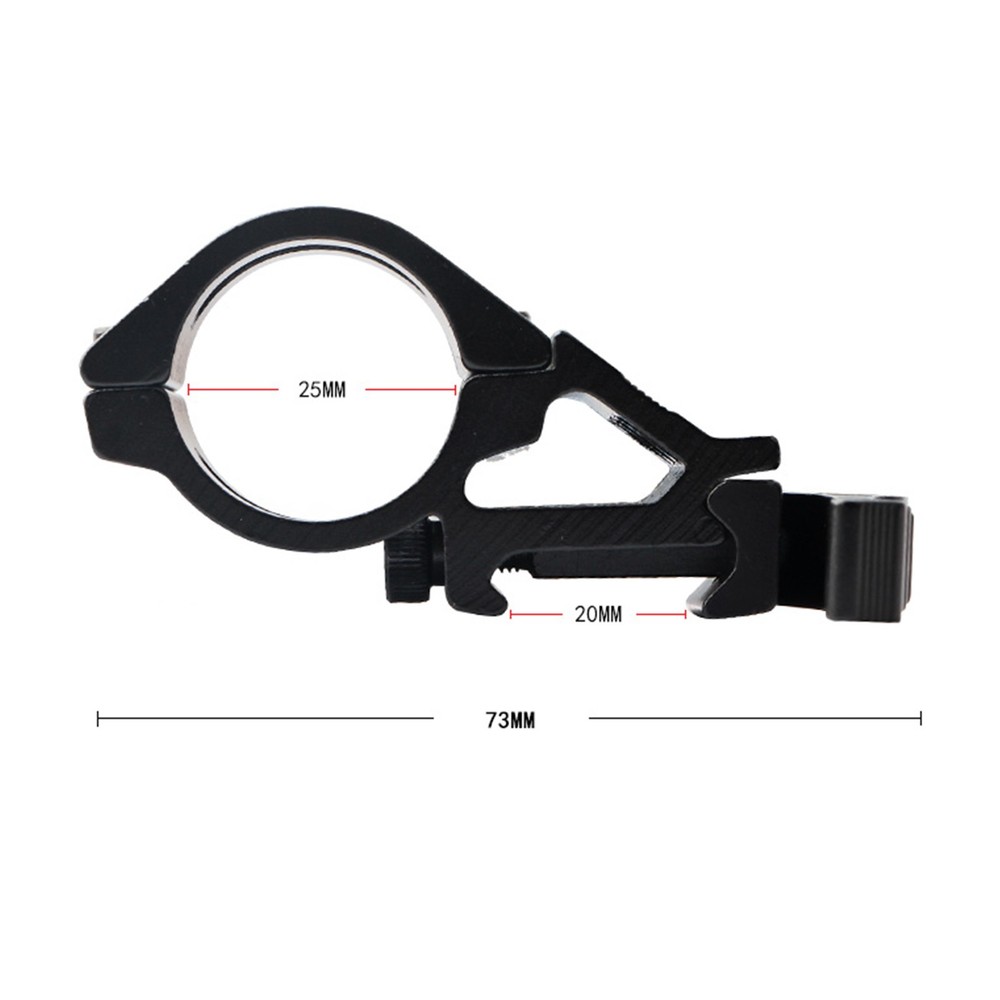 Tactical 1" Offset Picatinny Weaver Rail Mount for Flashlight With Quick Release