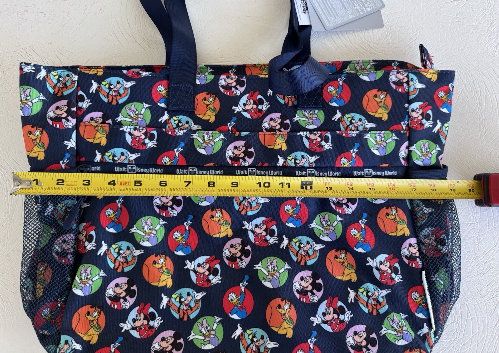 DISNEY PARKS MICKEY & FRIENDS BUBBLE BUTTON TOTE BAG NEW WITH TAGS