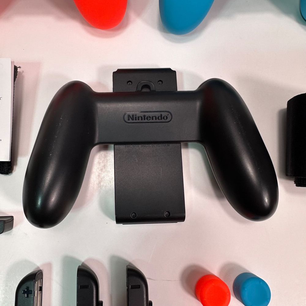 Nintendo Switch Accessory Bundle Grip Case Straps Dock Adapter Joy-Con Kit Lot