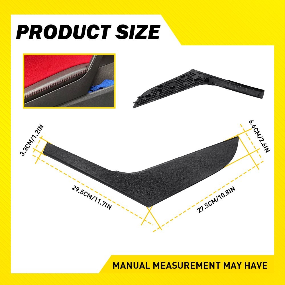 4x Inner Door Handle Trim Panel Pull Cover For VW Golf GTI MK6 2009-2013 4 Door