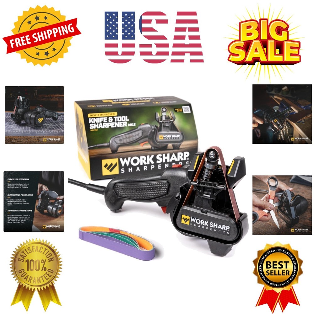 Knife and Tool Sharpener with extra replacement belts