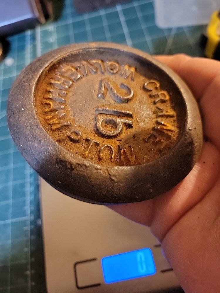 RARE ANTIQUE 'CRANE FOUNDRY CO WOLVERHAMPTON 2lb WEIGHT'..