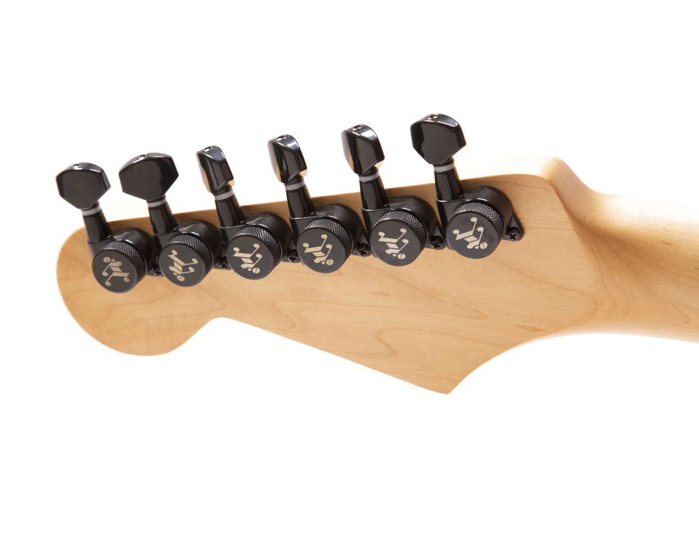 Tone Ninja 19:1 Locking Tuners, 6 Inline Baritone non-staggered set, Black