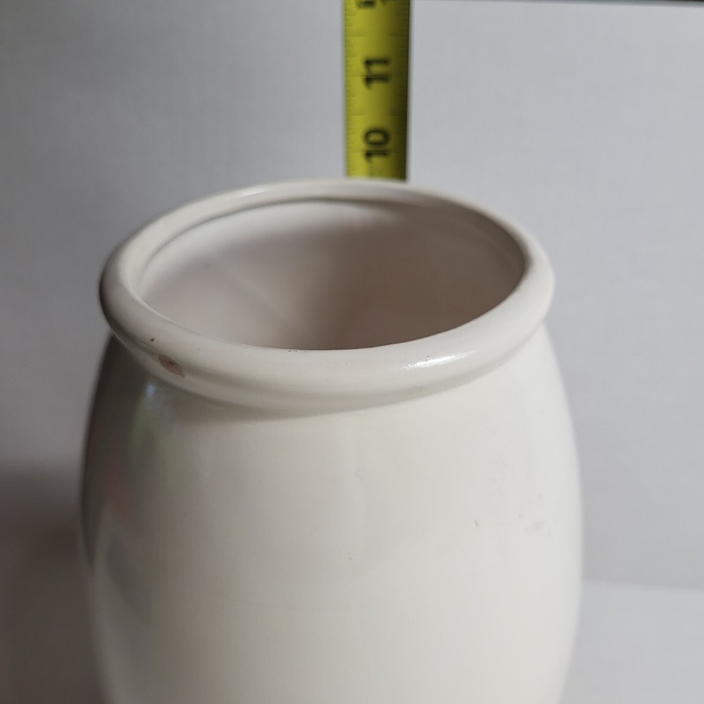 Vase Yellow White 2 Tone 10" LTM