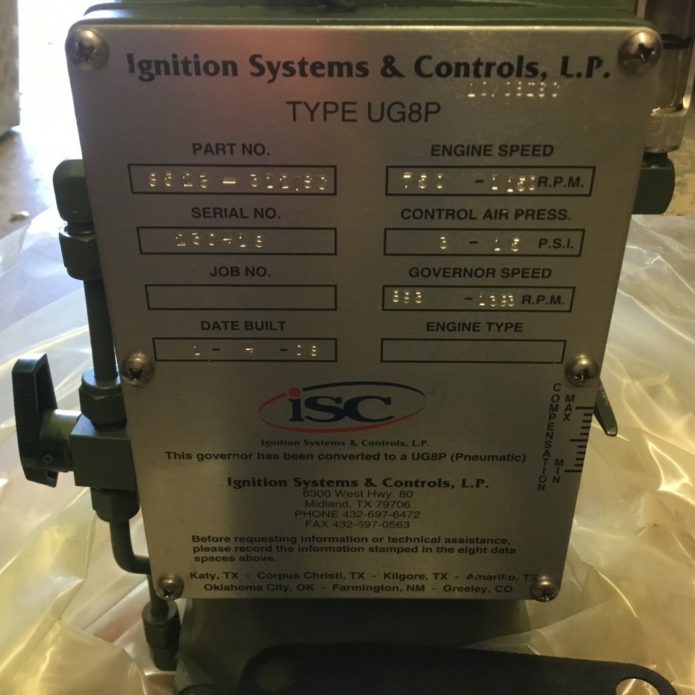 Ignition Systems & Controls Governor 8523-312 ISC UG8P