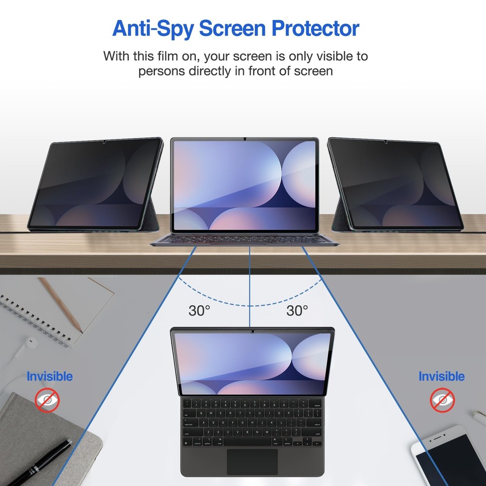 ProCase Privacy Screen Galaxy Tab S7 FE / Plus 12.4 Inch, Black