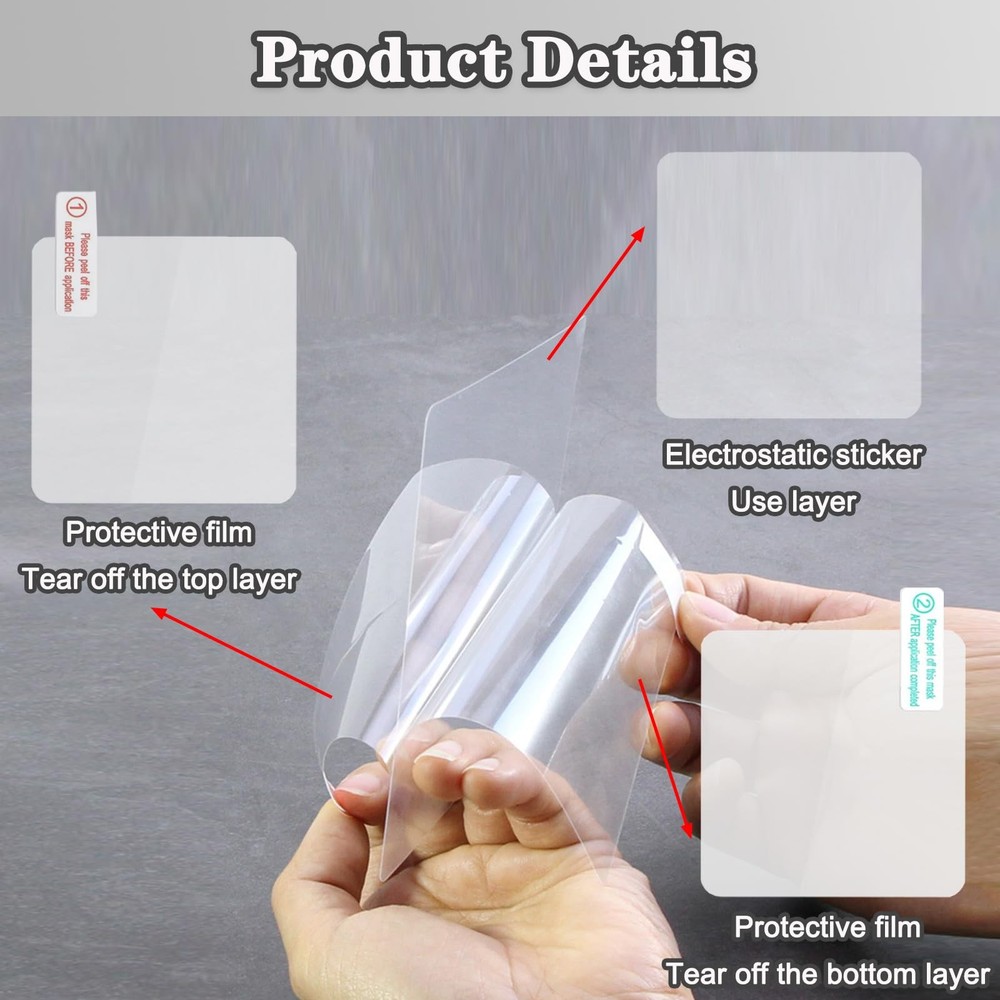 Electrostatic Film for Dash Cam, Sticker Shield Windshields Red