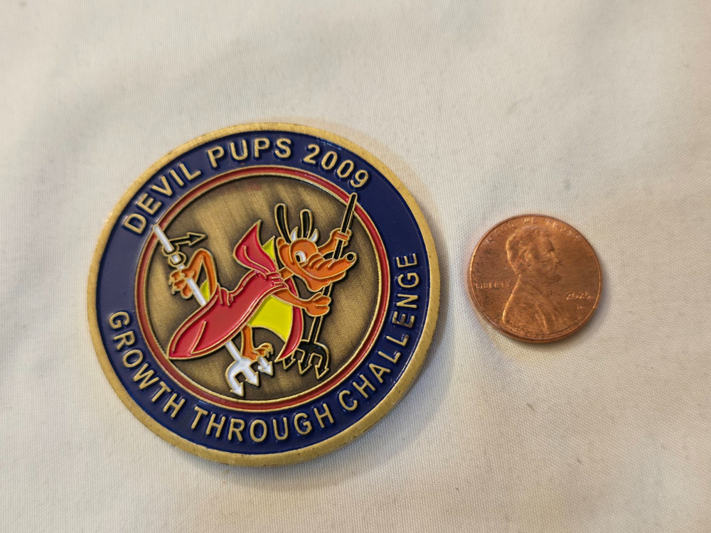 US Marine Corps Camp Pendleton 2009 Devil Pups Challenge Coin / USMC