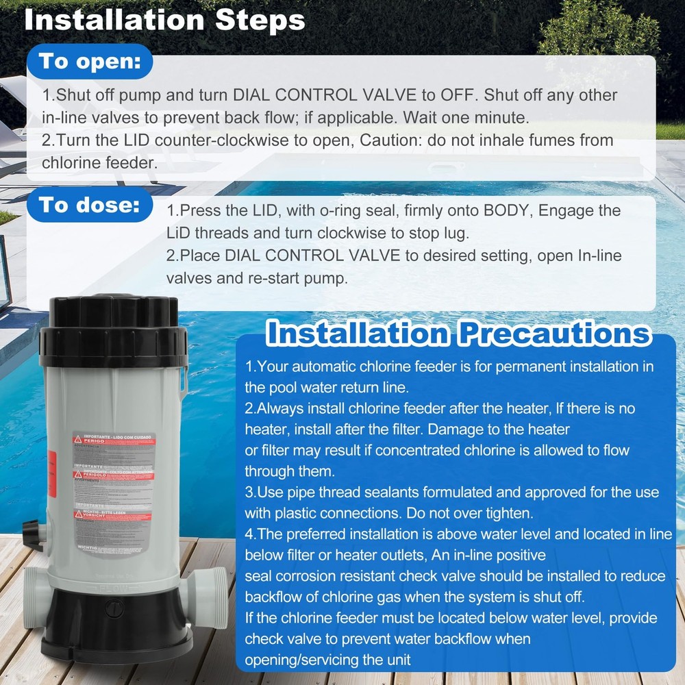 CL200 Inline Chlorinator Replacement hayward cl200 pool chlorinator is grey