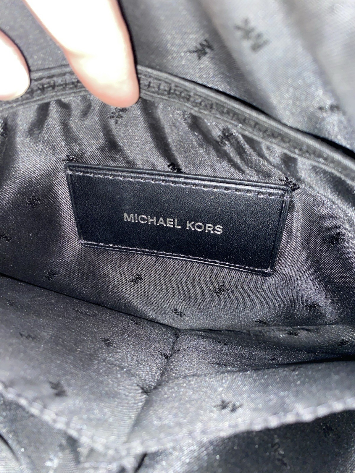 Michael Kors Black Nylon Jet Set Travel Crossbody Bag Silver Hardware