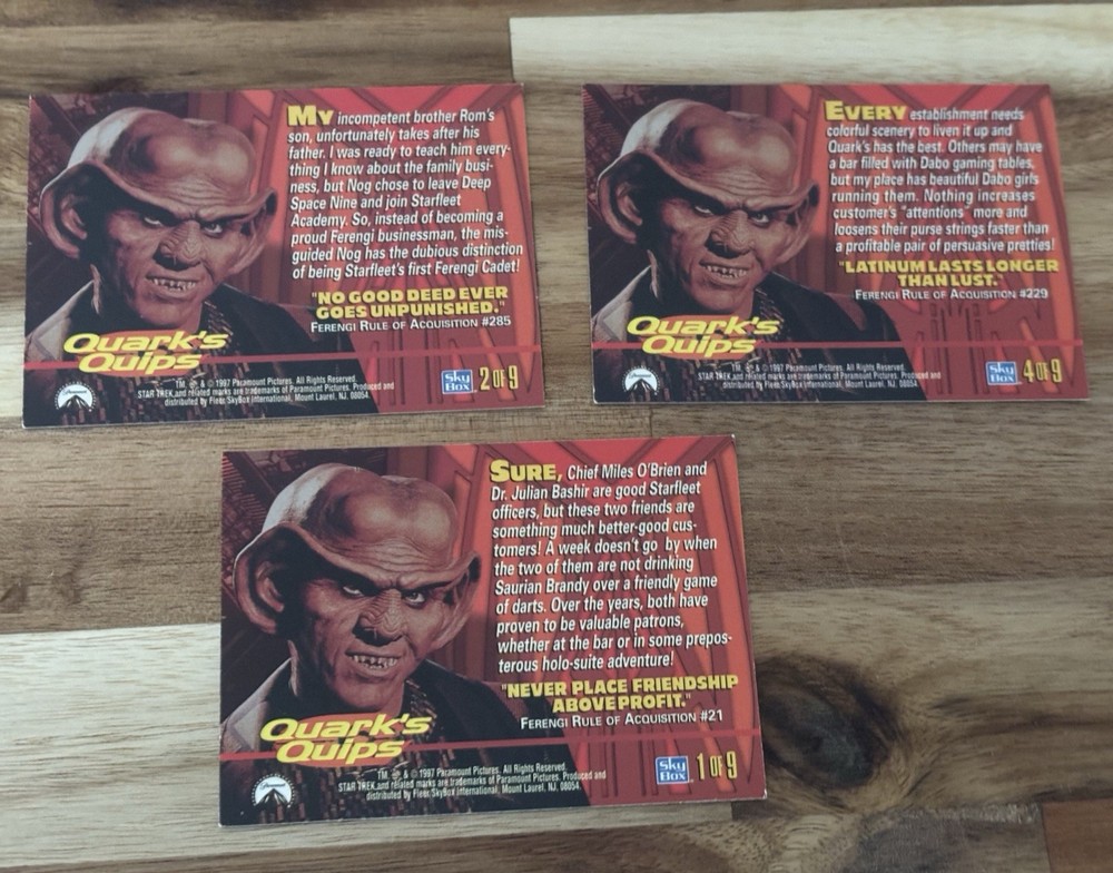 Star Trek Deep Space Nine Trading Cards 1997 Skybox
