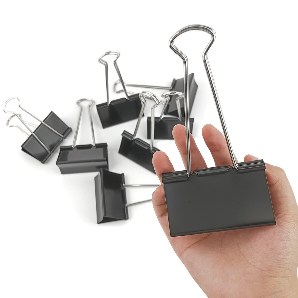 Extra-Large Binder Clips set 3-Inch Heavy Duty Paper Organizer 12 Pack
