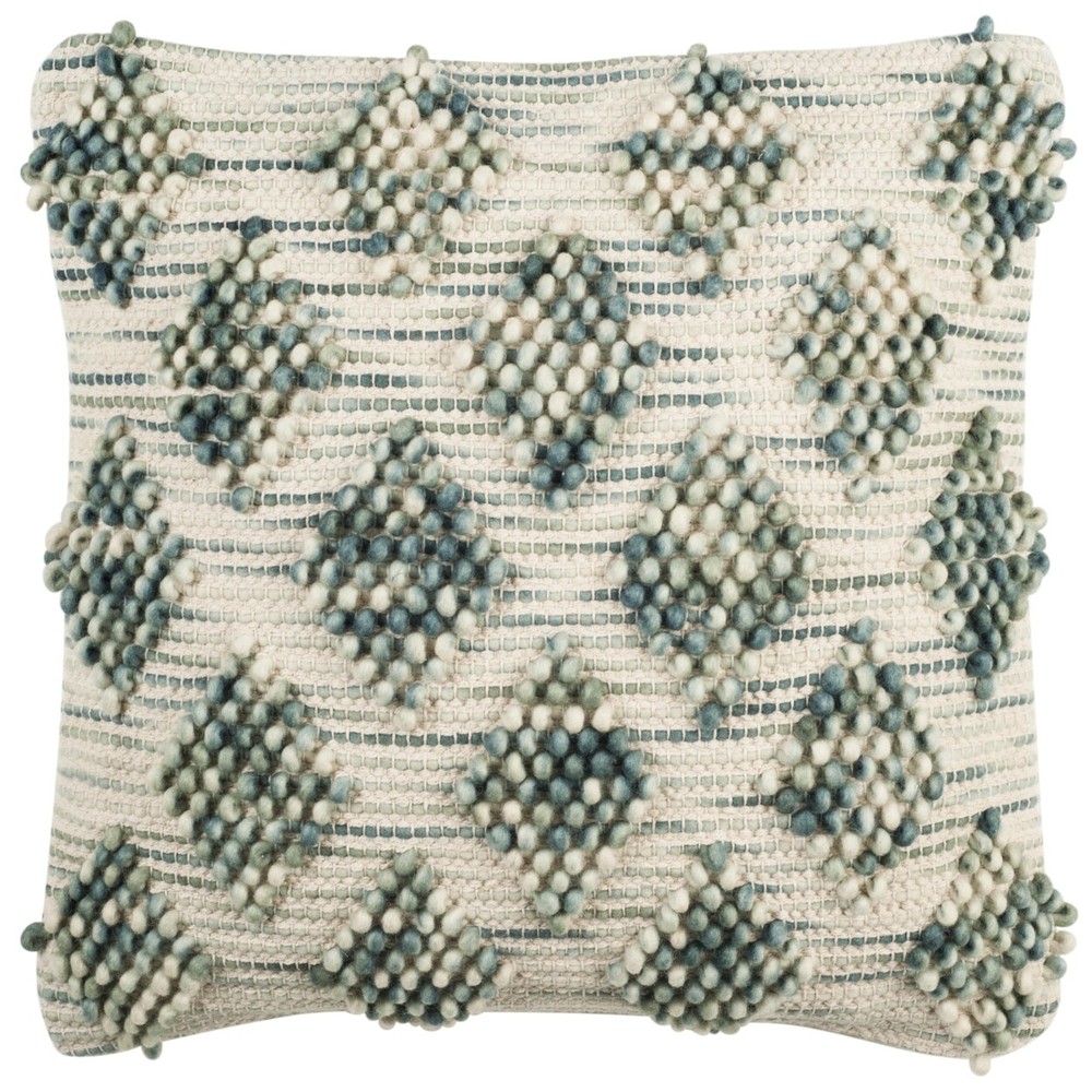 SAFAVIEH Space Dyed Pillow | Aqua / Multi |