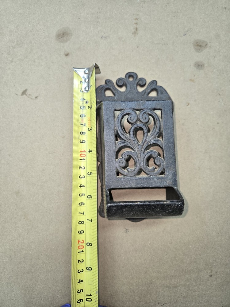 Vintage Fireplace Wall Tool Mount Holder Iron