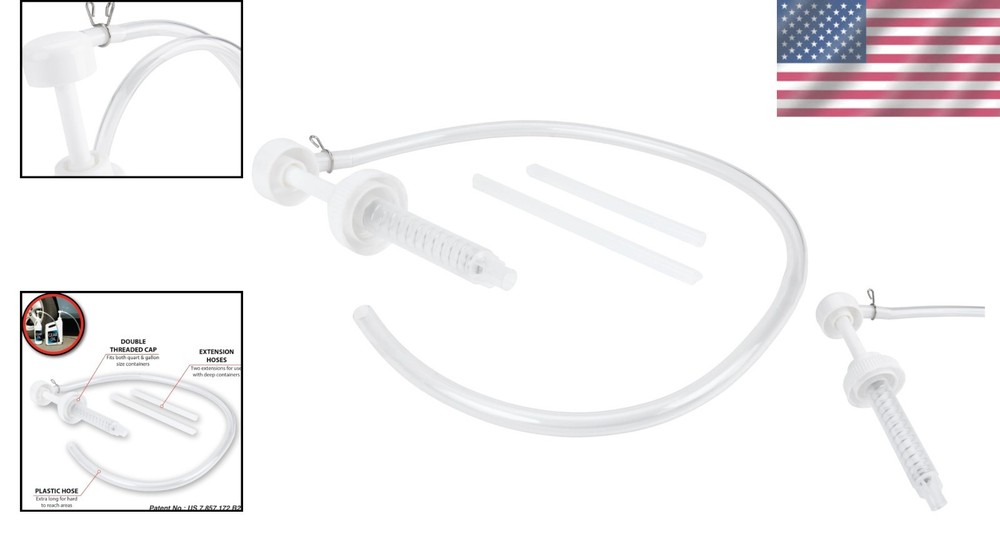 Versatile Fluid Pump & Hose for Efficient Vehicle Oil Changes - Patented Design