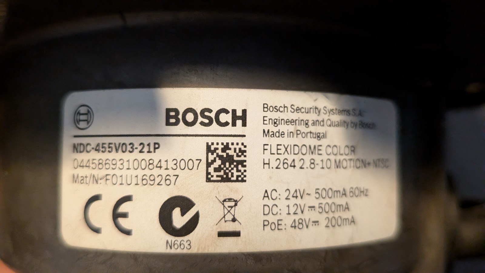 Bosch NDC-455V03-21P FlexiDome Color POE IP Camera 2.8-10mm Zoom Vandal Proof