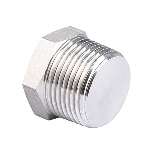2" NPT Male Outer Hex Head Thread Plug Pipe Fitting, 304 Stainless 2"(1pcs)