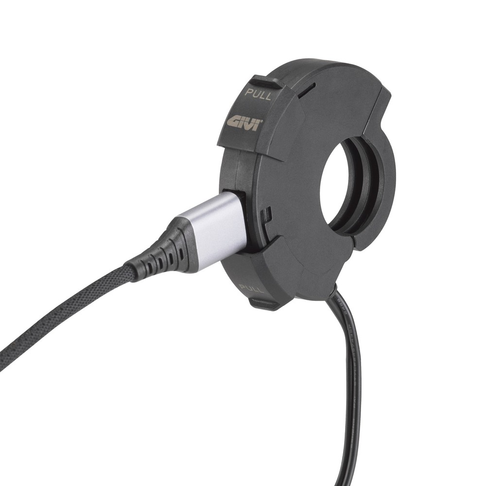 Givi USB and USB-C Handlebar Electrical Socket with Wiring Battery Connection