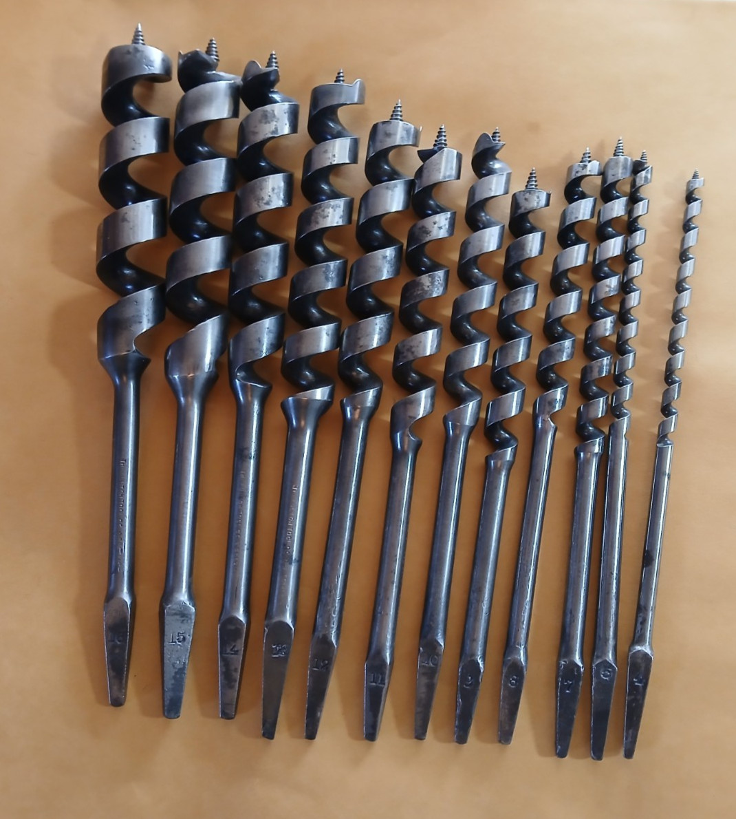 Set of 12 Fulton Bits for Bit Brace