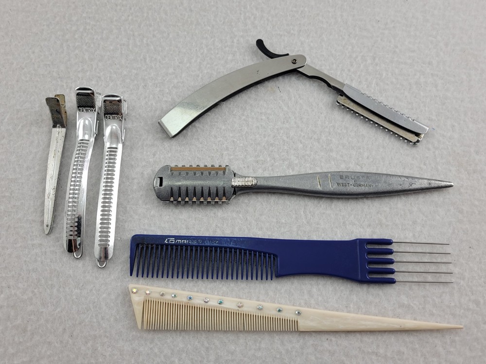 Professional Barber Kit Solingen Scissors Shears Blades Illinois Razor Strap
