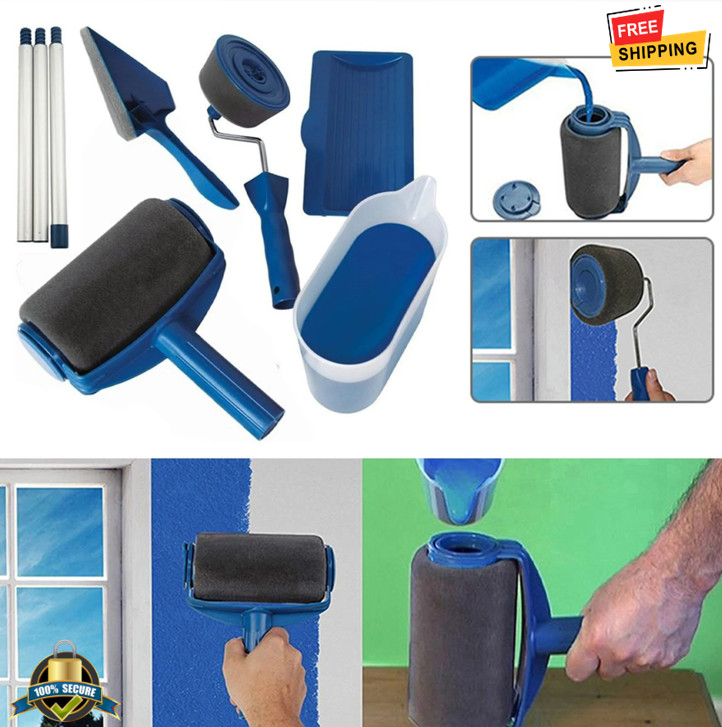 Professional Paint Roller & Corner Brush Set – Foam Triangular DIY Kit