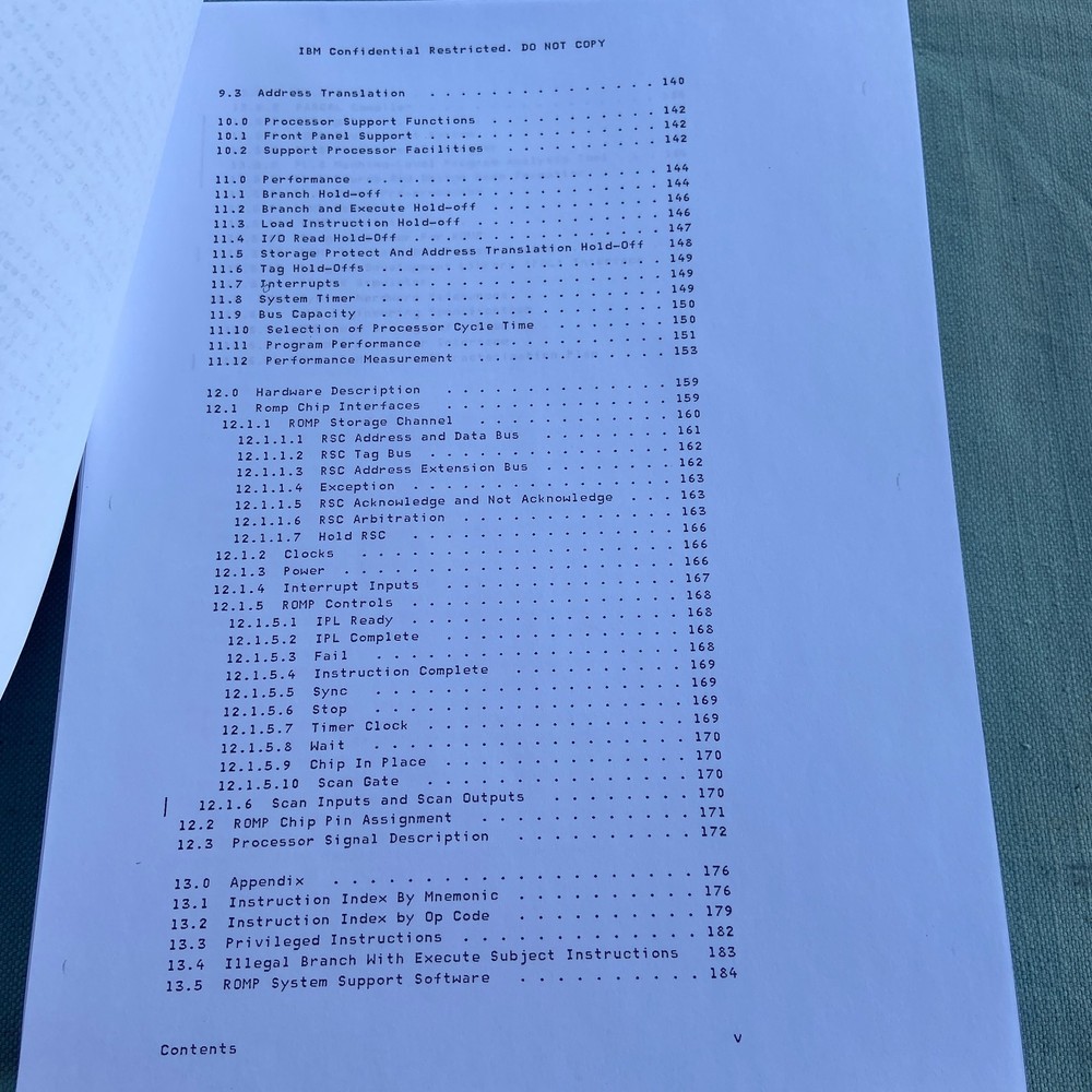IBM ROMP Processor Copy Functional Specification 1983 Vintage Book Manual 32 Bit