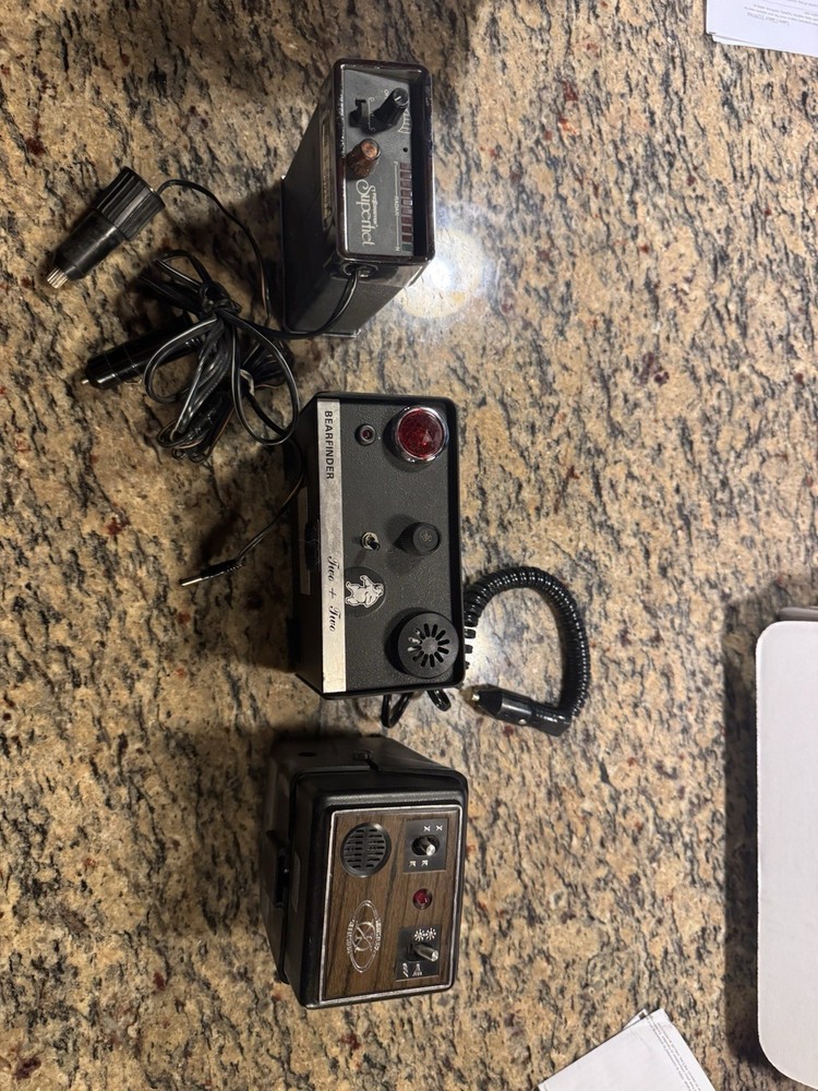Three vintage radar detectors
