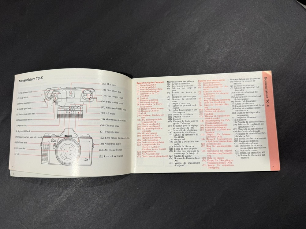 Konica TC-X Camera Instruction Manual