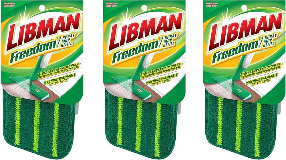 Microfiber Floor Mop Refills 3 Pack for Hardwood Tile Wall Cleaning