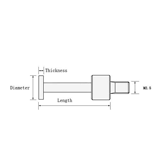 Flat Contact Points for Dial Indicator Depth Gauge 0.4mm Thickness 8mm A SET