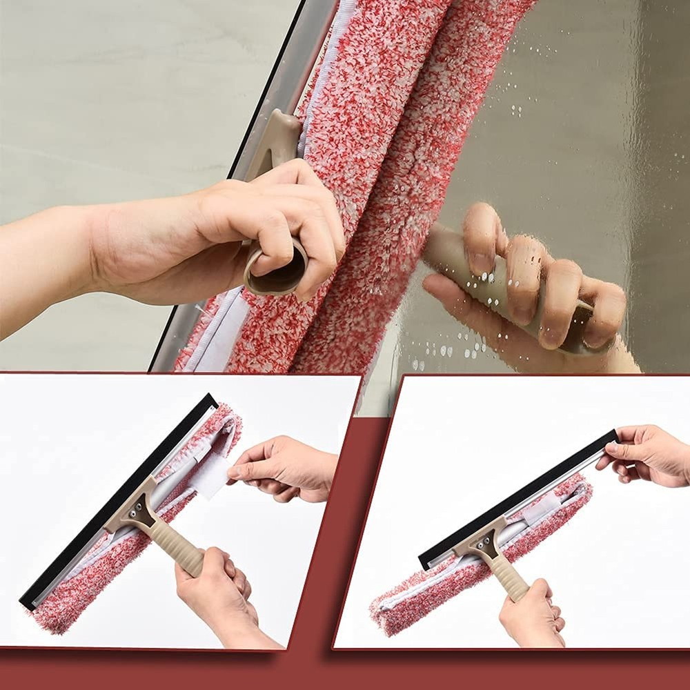 Multi-Purpose 12 inch Window Squeegee with 6.7inch-49.4inch Adjustable Alumin...