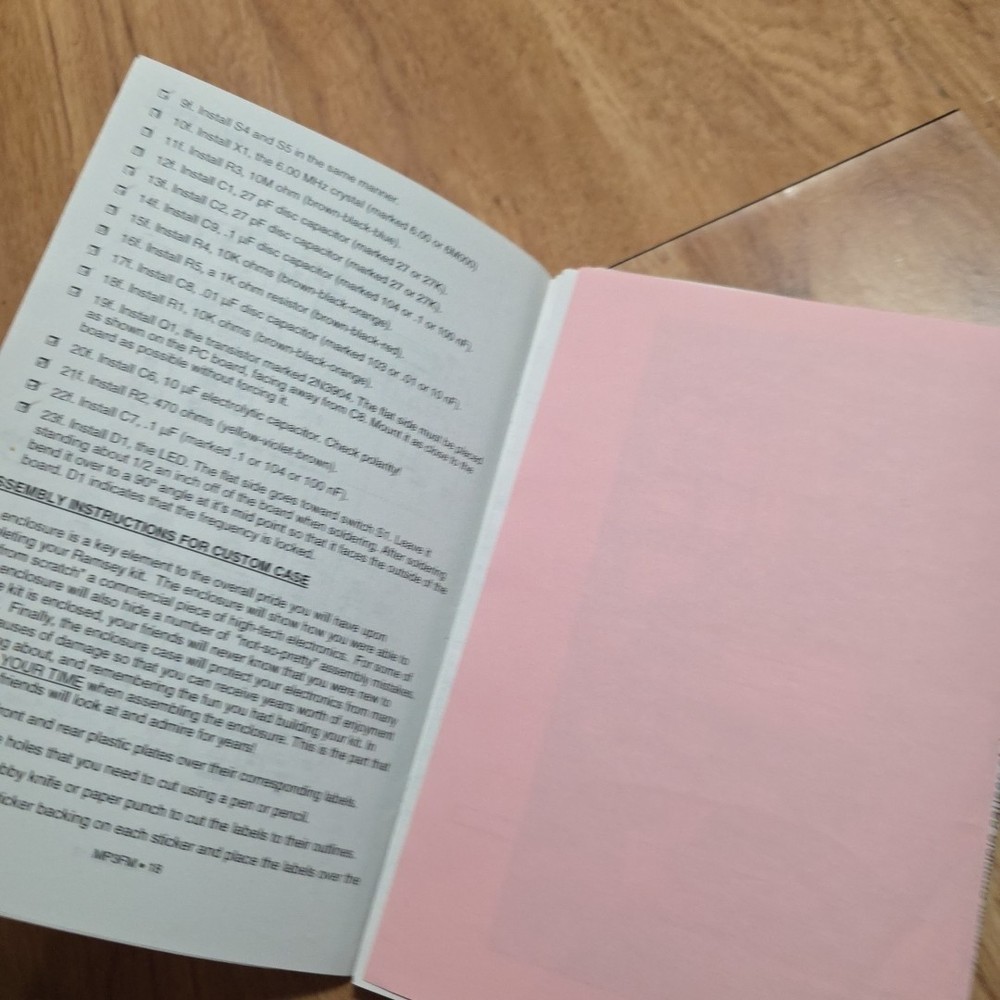 Instruction Manual for Ramsey Electronics MP3FM FM Stereo Transmitter Kit