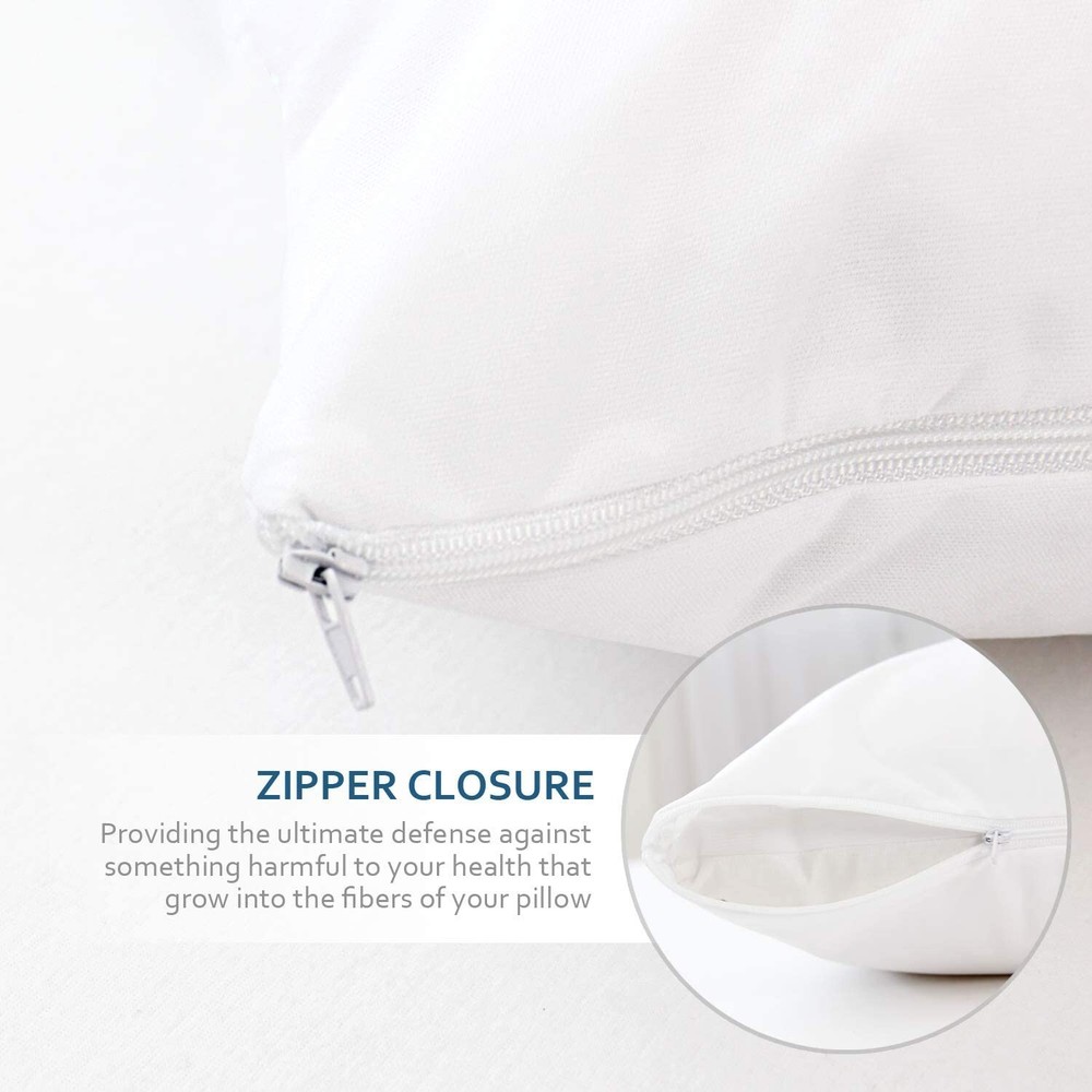 Waterproof Pillow Protector Square Throw Pillow Case Cover 22"x22" 4 Pack