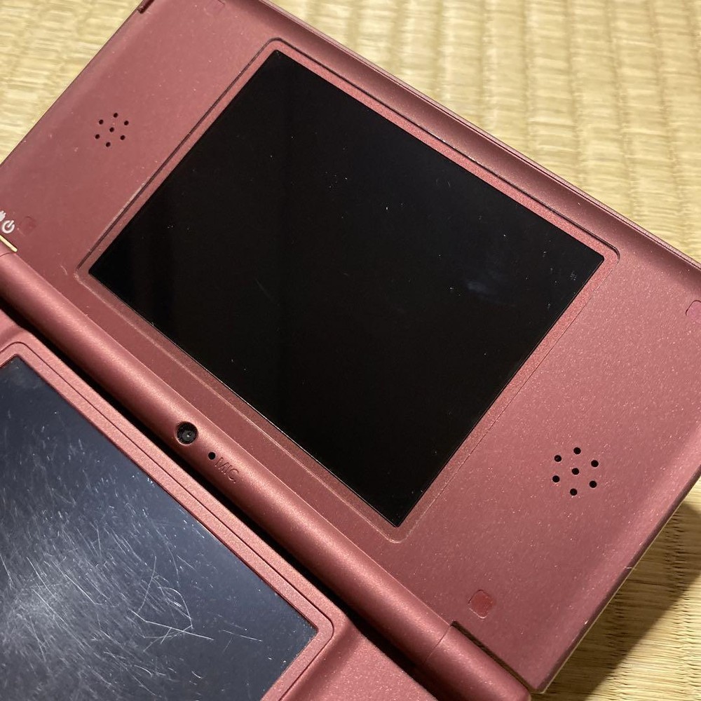 Nintendo DSi LL Wine Red Console Box All Accessories Set Working