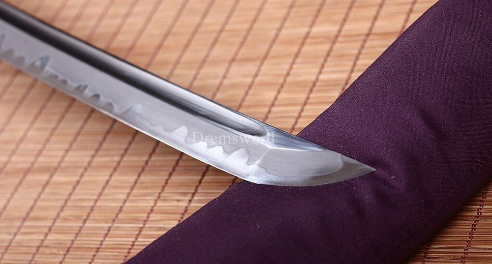 Handmade Black T10 Clay Tempered Katana Japanese Samurai Functional Sword Sharp