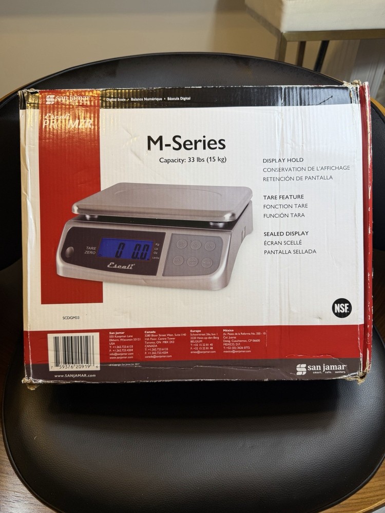 San Jamar ESCM3315 33 lb MSeries Multifunctional Scale