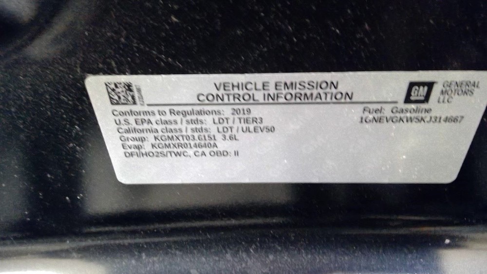 TRAVERSE 2019 Air Shutter 12640443