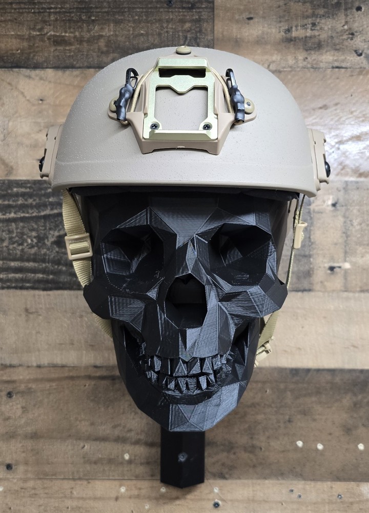 Skull Helmet Wall Mount Display
