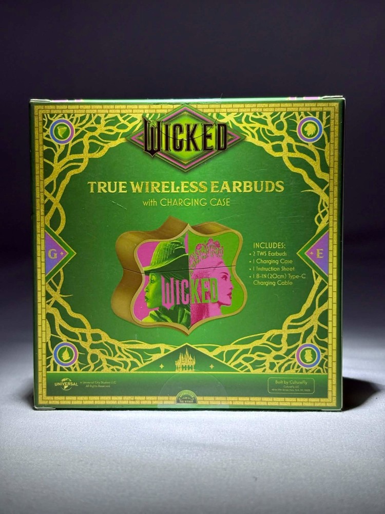 NIB Wicked True Wireless Earbuds, Charging Case & Charging cable Sealed Package