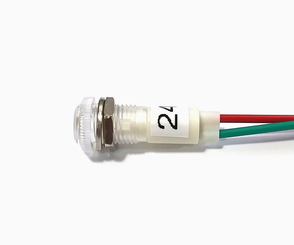 6 BBT 24 volt Waterproof White LED Low-Profile Indicator Lights
