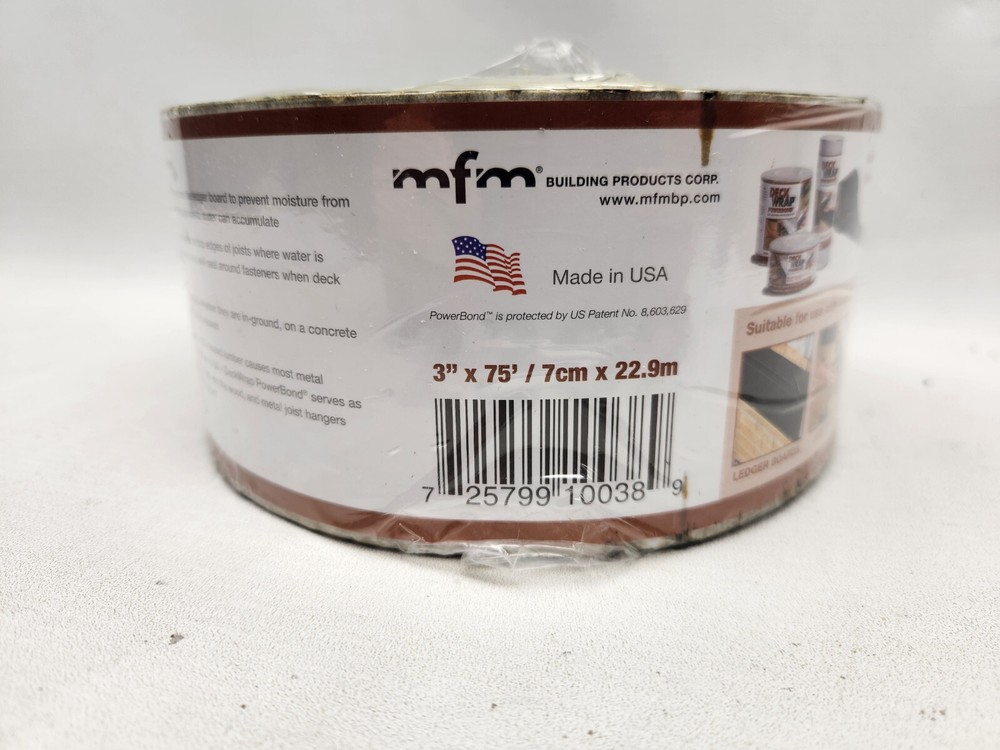 DECKWRAP POWERBOND 3"X75' SELF ADHERING PROTECTIVE WRAP