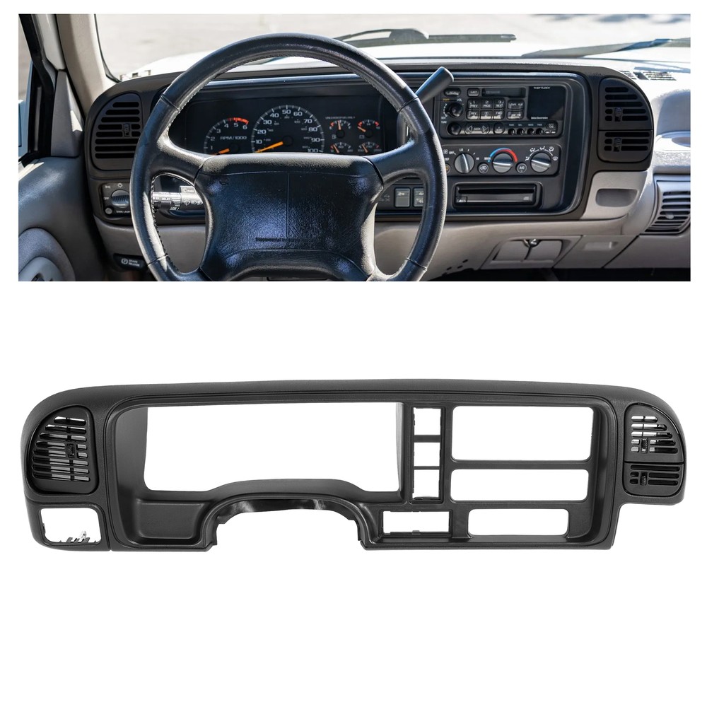For GMC Chevy 1995-2002 Full Size Dashboard Radio Panel Bezel Dash Kit W/ vents