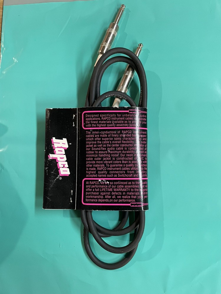 Rapco Instrument Cable 6ft Model S-6