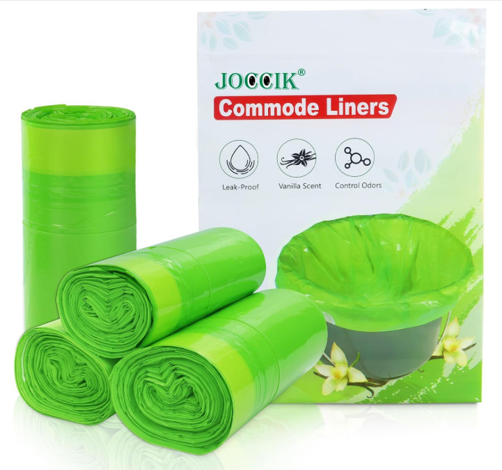 Commode Liners for Bedside Commode Vanilla Scented 100pcs Disposable Bags Univer