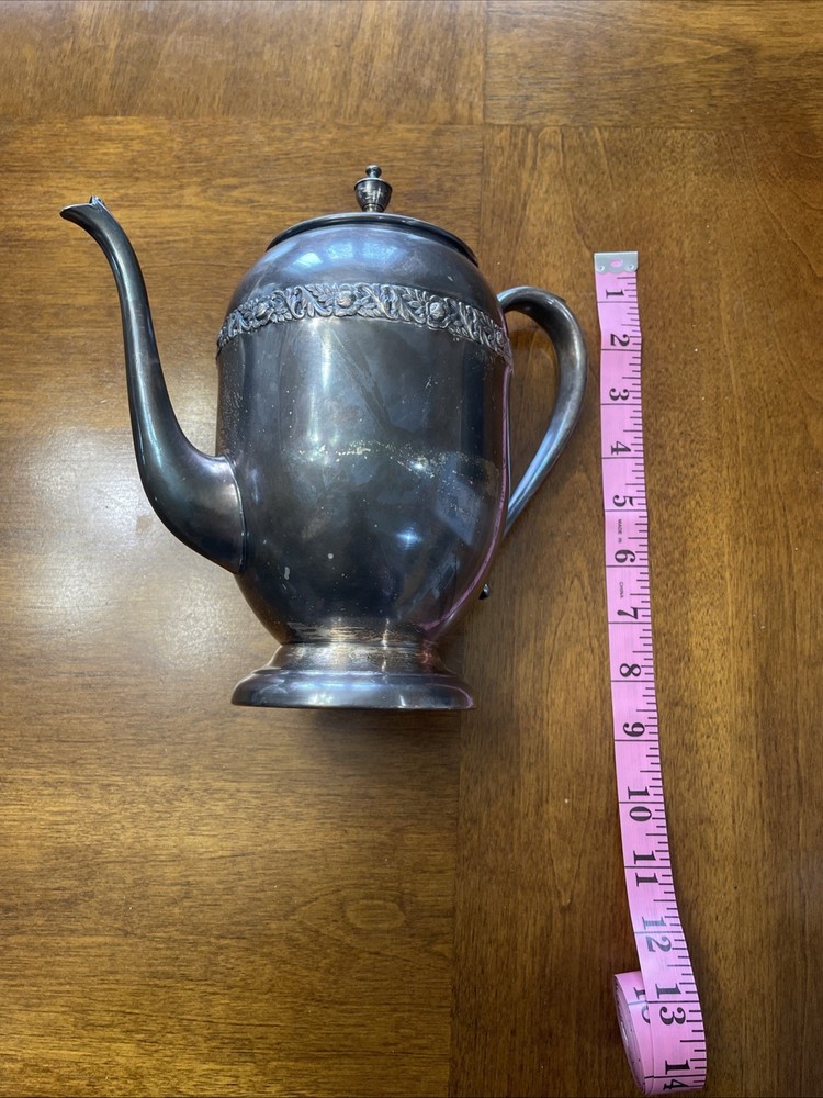 VTG Silver On Copper Tea Pot