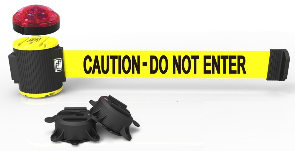 Banner Stakes 30 ft Crowd Control Safety Multi-Surface Wall Mount Retractable