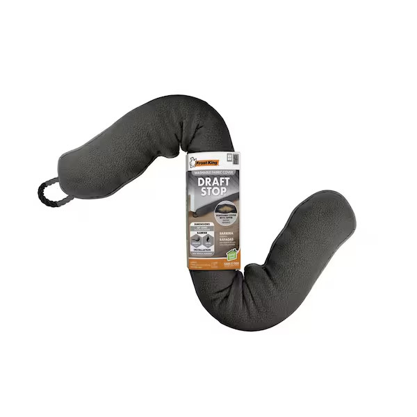 Draft Stop with Zipper Dark Grey